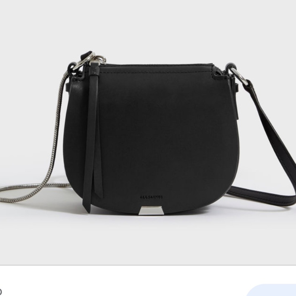 AllSaints captain mini round crossbody bag